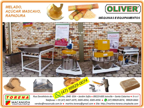 FABRICAÇÃO DE MELADO MÁQUINAS INDUSTRIAIS OLIVER, QUALIDADE MACANUDA